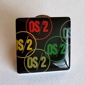 Vintage IBM os/2 pin enamel lapel brooch
